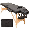 Masa, pat pentru masaj, cosmetica, portabila, inaltime reglabila 62 - 89 cm, cu 2 cotiere, maxim 250 kg, piele ecologica - BUZ.RO