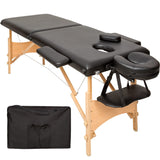 Masa, pat pentru masaj, cosmetica, portabila, inaltime reglabila 62-89 cm, cu 2 cotiere, maxim 250 kg, piele ecologica