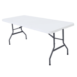 Masa pliabila pentru camping, gradina sau terasa, pescuit, 180 cm, portabila, alb gri - BUZ.RO