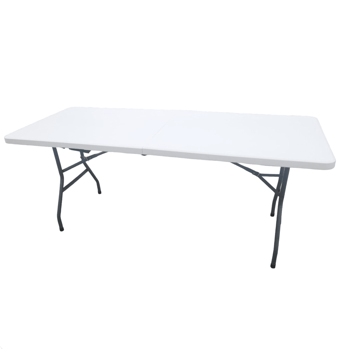 Masa pliabila pentru camping, gradina sau terasa, pescuit, 180 cm, portabila, alb gri - BUZ.RO