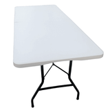 Masa pliabila pentru camping, gradina sau terasa, pescuit, 180 cm, portabila, alb gri - BUZ.RO