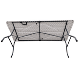 Masa pliabila pentru camping, gradina sau terasa, pescuit, 180 cm, portabila, alb gri - BUZ.RO