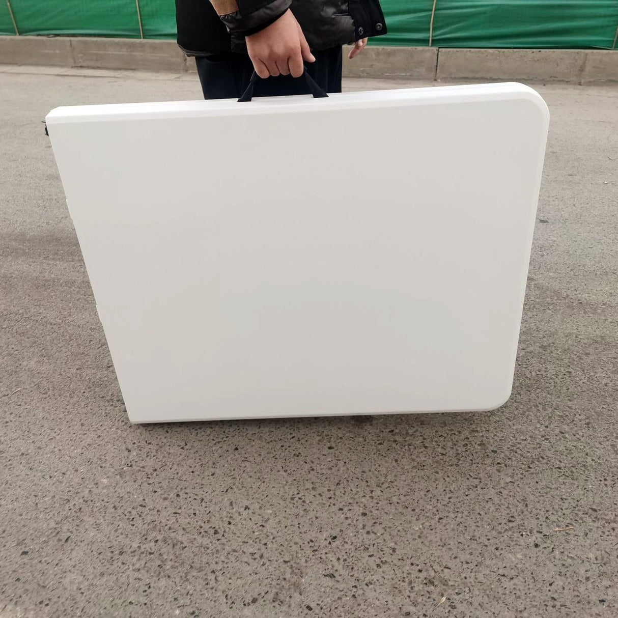 Masa pliabila pentru camping, gradina sau terasa, pescuit, 180 cm, portabila, alb gri - BUZ.RO