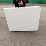 Masa pliabila pentru camping, gradina sau terasa, pescuit, 180 cm, portabila, alb gri