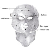 Masca faciala cu LED, tratament afectiuni ten, acnee, pete, riduri, grasime, 7in1