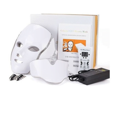 Masca faciala cu LED, tratament afectiuni ten, acnee, pete, riduri, grasime, 7in1