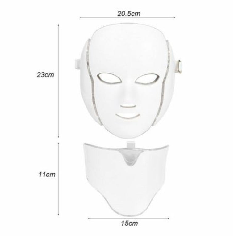 Masca faciala cu LED, tratament afectiuni ten, acnee, pete, riduri, grasime, 7in1