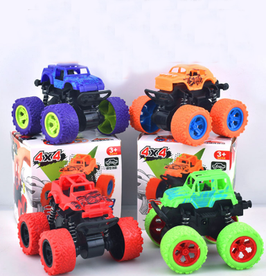 Masinuta de teren copii , monster truck ,rotire 360 grade orange - BUZ.RO
