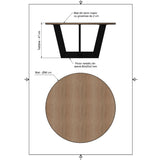 Masuta cafea, cu blat din lemn masiv tei, picior metalic, Artemis, 90x47 cm - BUZ.RO