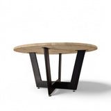 Masuta cafea, cu blat din lemn masiv tei, picior metalic, Artemis, 90x47 cm - BUZ.RO