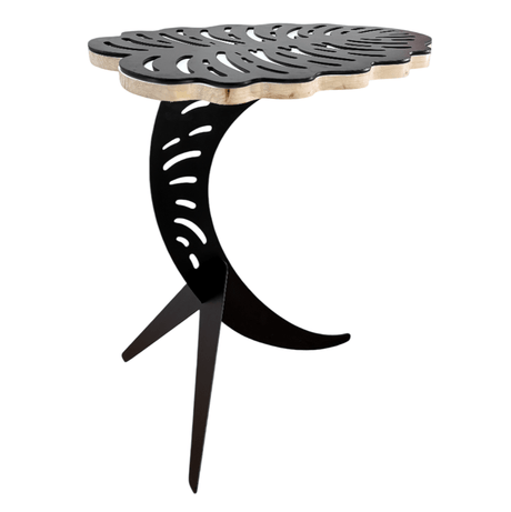 Masuta cafea, masuta laptop pat, portabila, multifunctionala, pentru living, modern, picior metalic METAL+LEMN - BUZ.RO