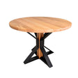Masuta cafea, masuta living, cu blat lemn tei, picioare masa metal, Caroline, 75.4x97.5 cm - BUZ.RO
