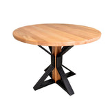Masuta cafea, masuta living, cu blat lemn tei, picioare masa metal, Caroline, 75.4x97.5 cm - BUZ.RO
