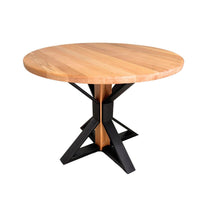 Masuta cafea, masuta living, cu blat lemn tei, picioare masa metal, Caroline, 75.4x97.5 cm