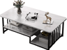 Masuta cafea, masuta living, marmura artificiala, aspect minimalist, modern, 120x60x42 cm - BUZ.RO