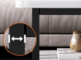 Masuta cafea, masuta living, marmura artificiala, aspect minimalist, modern, 120x60x42 cm - BUZ.RO