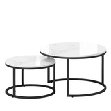 Masuta de cafea cu efect de marmura| blat MDF| metal| 2 Masute de Cafea|salon - BUZ.RO