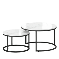 Masuta de cafea cu efect de marmura| blat MDF| metal| 2 Masute de Cafea|salon