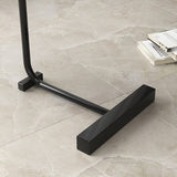 Masuta de cafea cu picior metalic, portabila, model marmura, 40x30x70, LEXI - BUZ.RO