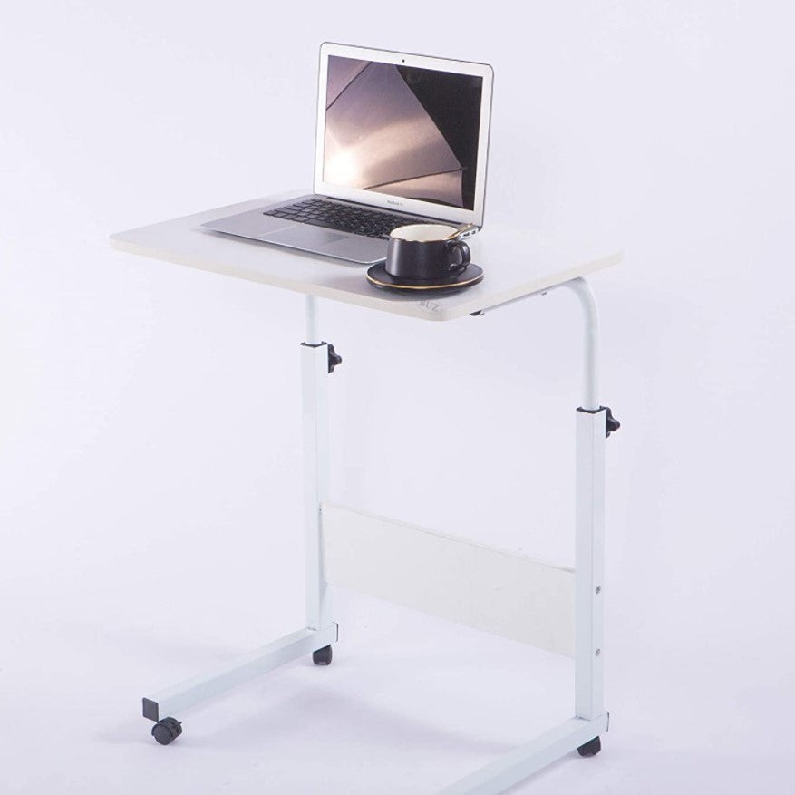 Masuta laptop cu inaltime reglabila , pentru birou , culoare crem, 80x50x65/95 cm