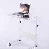 Masuta laptop cu inaltime reglabila , pentru birou , culoare crem, 80x50x65/95 cm