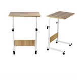Masuta laptop cu inaltime reglabila , pentru birou , culoare crem, 80x50x65/95 cm