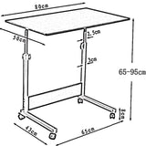 Masuta laptop cu inaltime reglabila , pentru birou , culoare crem, 80x50x65/95 cm