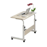 Masuta laptop cu inaltime reglabila , pentru birou , culoare crem, 80x50x65/95 cm