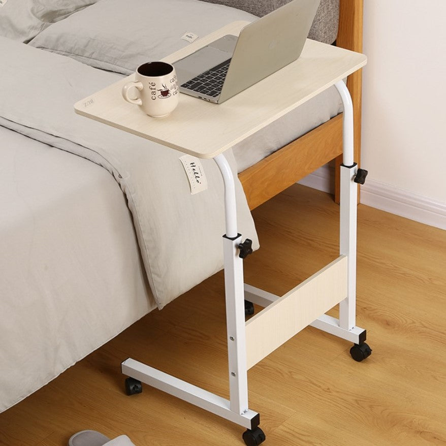 Masuta laptop cu inaltime reglabila , pentru birou , culoare crem, 80x50x65/95 cm
