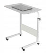 Masuta laptop, reglabila, mini birou, cu roti, masa laptop, blat lemn, ajustabila, ergonomica si mobila, 80x40cm - BUZ.RO
