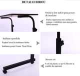 Masuta laptop, reglabila, mini birou, cu roti, masa laptop, blat lemn, ajustabila, ergonomica si mobila, 80x40cm - BUZ.RO