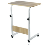 Masuta laptop, reglabila, mini birou, cu roti, masa laptop, blat lemn, ajustabila, ergonomica si mobila, 80x40cm - BUZ.RO