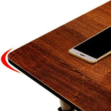 Masuta laptop, reglabila, mini birou, cu roti, masa laptop, blat lemn, ajustabila, ergonomica si mobila, 80x40cm - BUZ.RO