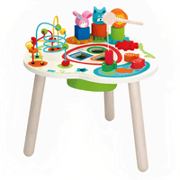 Masuta senzoriala pentru bebelusi, cu diverse actitivitati,  din lemn, 46x43cm