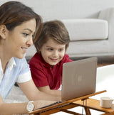 Masuta laptop, stand laptop din lemn cu 2 coolere