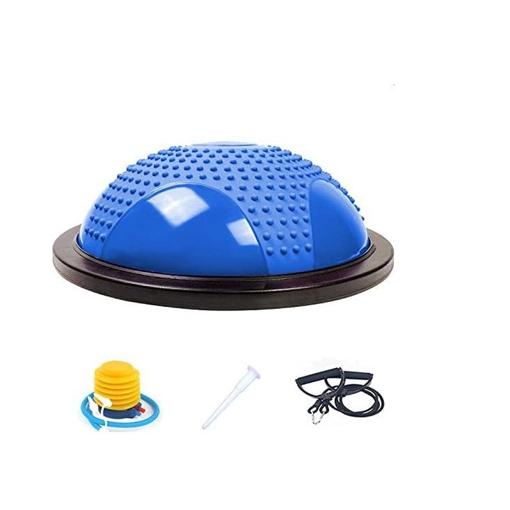 Minge echilibru bosu cu pompa inclusa si corzi elastice, diametru 60cm