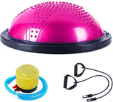 Minge echilibru bosu cu pompa inclusa si corzi elastice, diametru 60cm - BUZ.RO