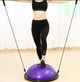 Minge echilibru bosu cu pompa inclusa si corzi elastice, diametru 60cm - BUZ.RO