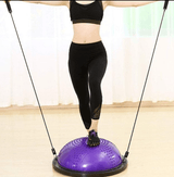 Minge echilibru bosu cu pompa inclusa si corzi elastice, diametru 60cm - BUZ.RO