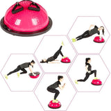 Minge echilibru bosu cu pompa inclusa si corzi elastice, diametru 60cm - BUZ.RO