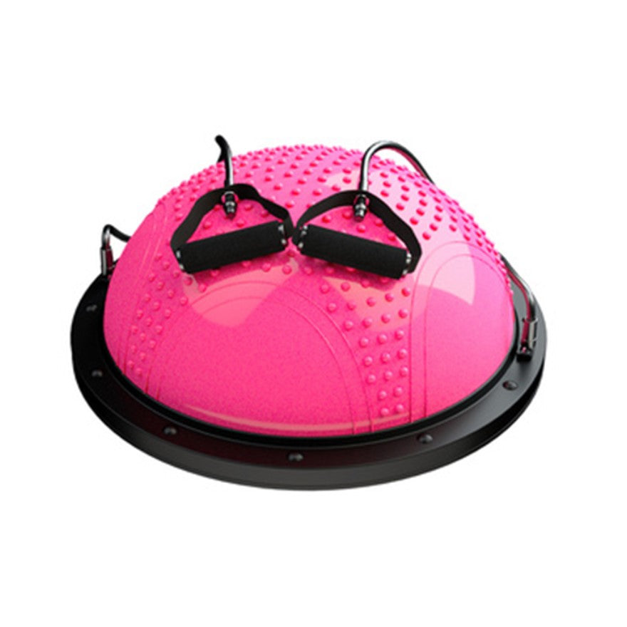 Minge echilibru bosu cu pompa inclusa si corzi elastice, diametru 60cm