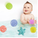 Mingi senzoriale, moi, pentru bebelusi, set 6 bucati, multicolore, 6cm - BUZ.RO
