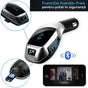 Modulator FM tip wireless cu bluetooth 5.0 incadrat, transmitator FM cu functie de incarcator auto quickcharge 3.0 si port USB, slot microSD, microfon - BUZ.RO