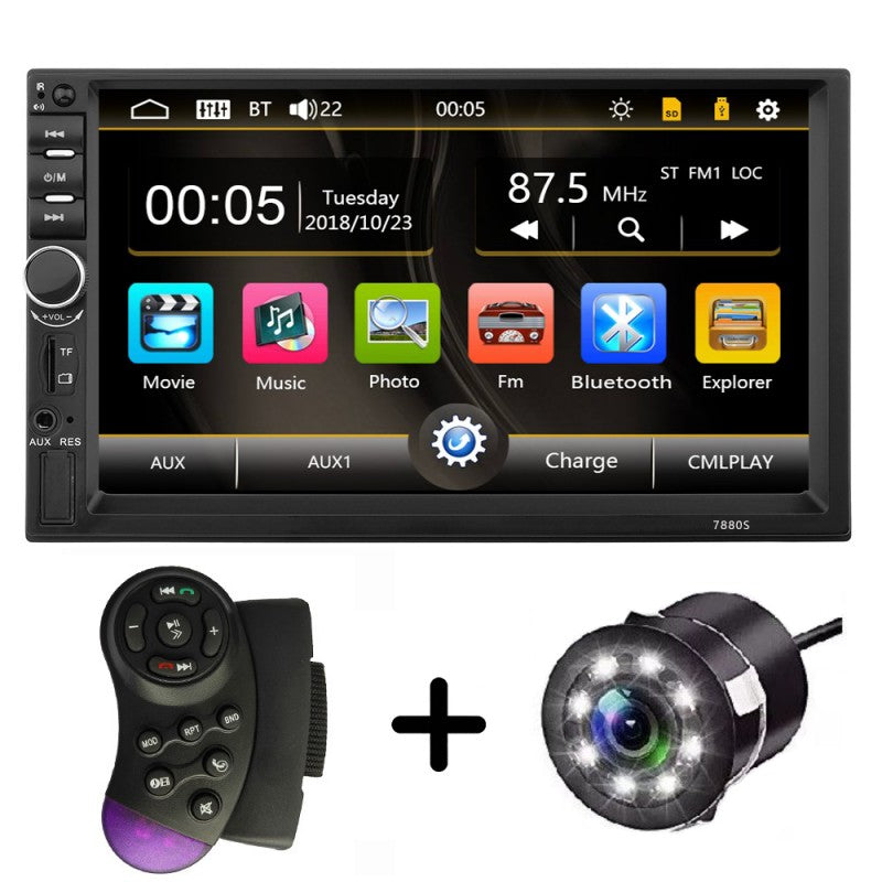 Mp5 player auto, 7880s, 2 DIN, Touch  7, Bluetooth, hd display,  45wx4, rama  adaptoare, controler volan, camera retur