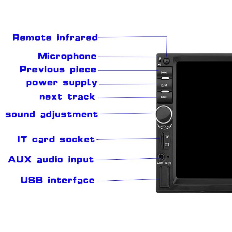 Mp5 player auto 7880s, 2 DIN, Touch 7", Bluetooth, hd display, 45wx4, rama adaptoare, controler volan, camera retur