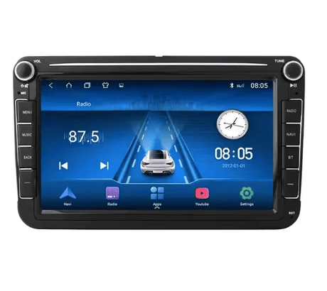 Mp5 player auto, navigatie, radio multimedia VW cu Mirroring Android/iOS, hărți offline, control pe volan, bluetooth 5.0 - BUZ.RO
