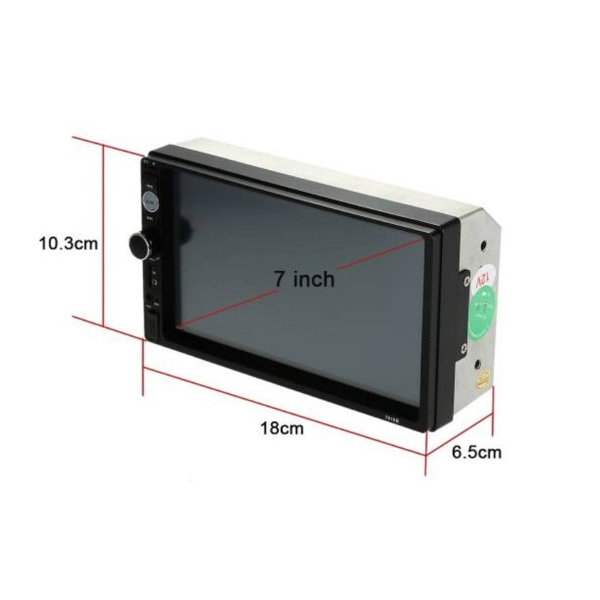 Navigatie, mp5 7010b, 7 inch, cu rama dedicata, neagra, citroen c2, c3, peugeot 207,307, fiat scudo