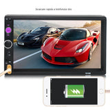 Navigatie mirrorlink, mp5 player auto, 7010b, cu rama, bluetooth, 7 inch, android, IOS