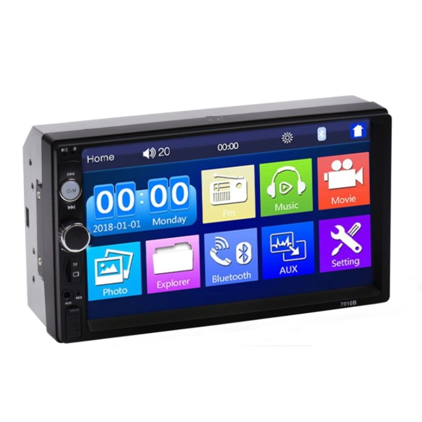 Navigatie mirrorlink, mp5 player auto, 7010b, cu rama, bluetooth, 7 inch, android, IOS