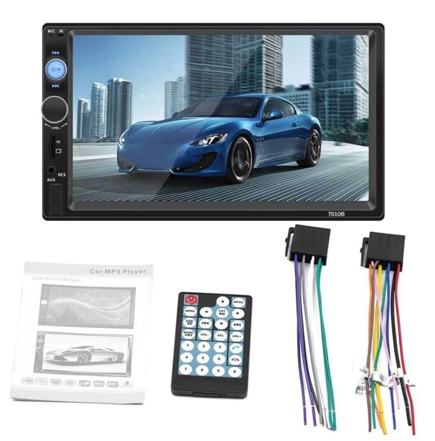 Navigatie mirrorlink, mp5 player auto, 7010b, cu rama, bluetooth, 7 inch, android, IOS